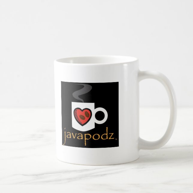 Caneca de café branco de JavaPodz (Direita)
