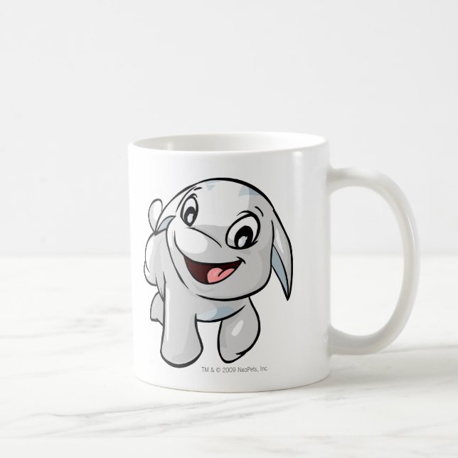Caneca De Café Branco de Poogle (Direita)