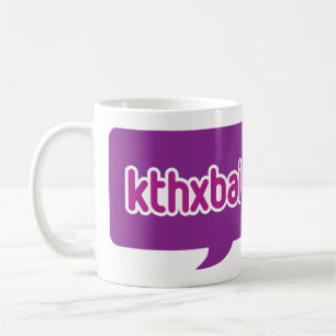 caneca de café branco do kthxbai