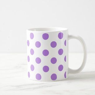 Caneca De Café Branco e bolinhas da lavanda