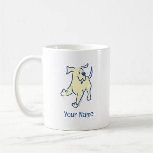 Caneca De Café Branco Simples e Bonito Pupido de Laboratório Amar