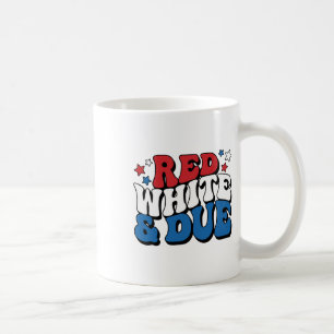 Caneca De Café Branco Vermelho E Retrô Devidamente Cortado 4 De J