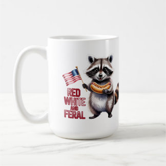 Caneca De Café Branco Vermelho, Feral E Livre