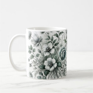 Caneca De Café Brancos de Primavera de café
