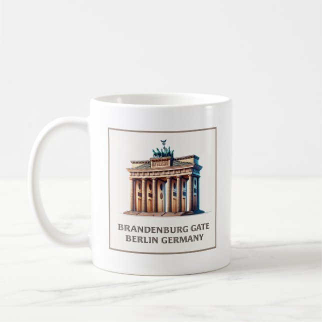 Caneca De Café Brandenburg Gate Berlin Alemanha (Esquerda)