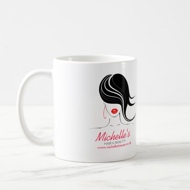 Caneca De Café Branding da empresa Hair & Beauty salon (Esquerda)