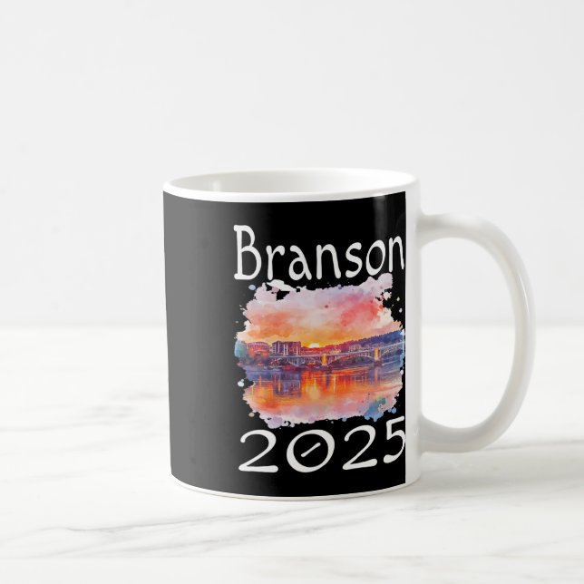 Caneca De Café Branson 2025 Matching Family Vacation Group Getawa (Direita)
