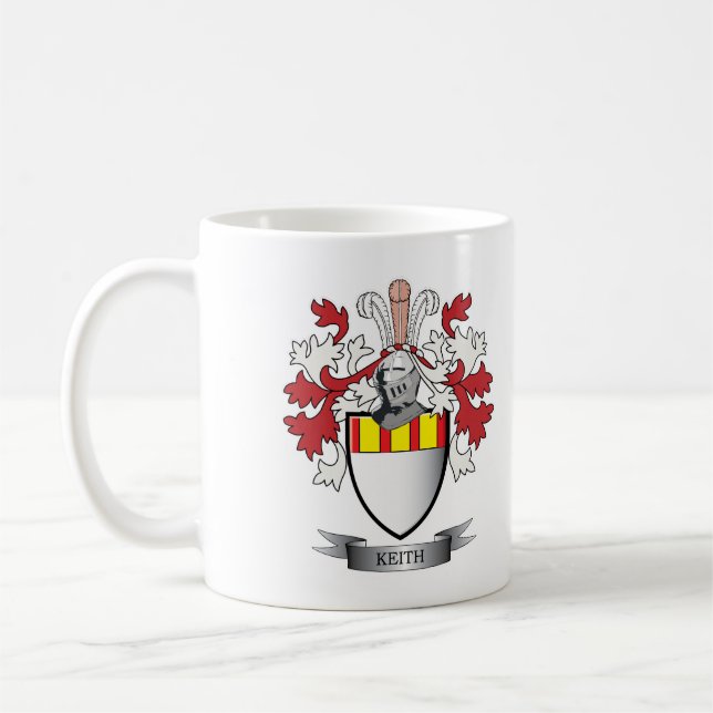 Caneca De Café Brasão da crista da família de Keith (Esquerda)