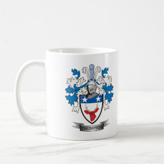 Caneca De Café Brasão da crista da família de Thompson