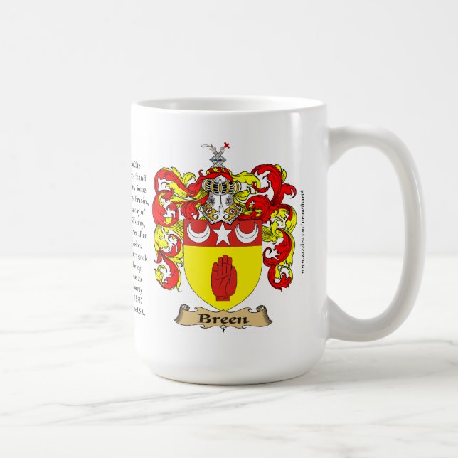 Caneca De Café Brasão da família de Breen (Direita)