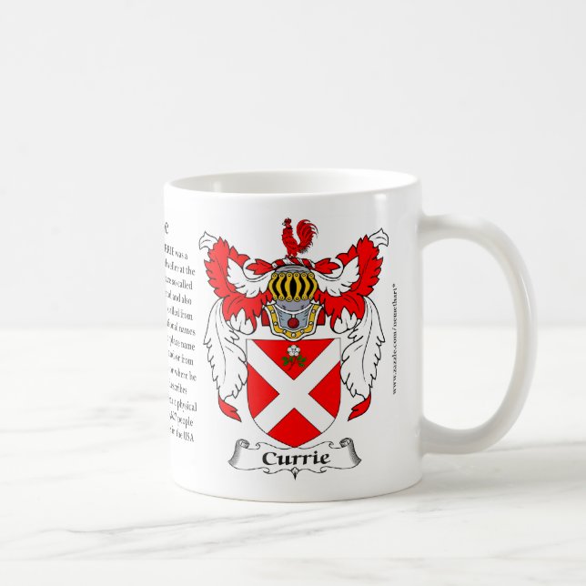 Caneca De Café Brasão da família de Currie (Direita)