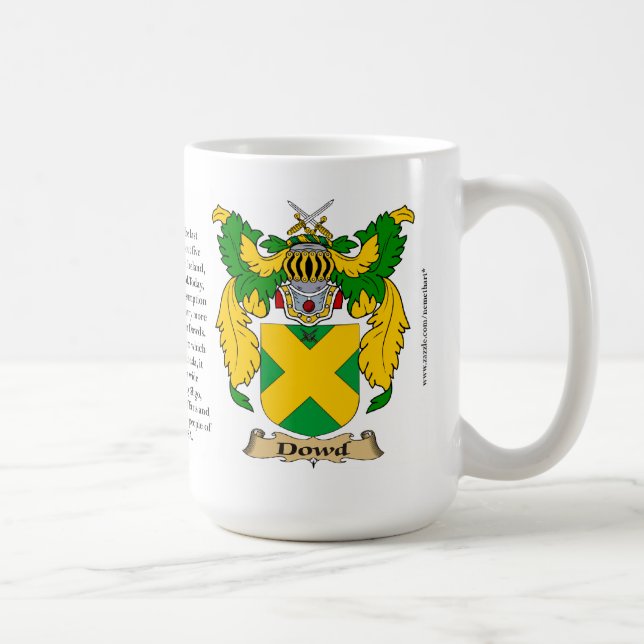 Caneca De Café Brasão da família de Dowd (Direita)