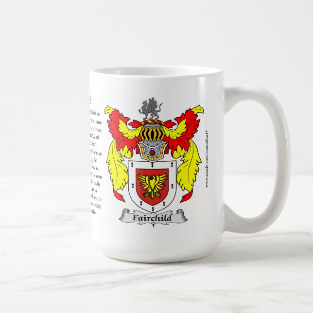 Caneca De Café Brasão da família de Fairchild (Direita)