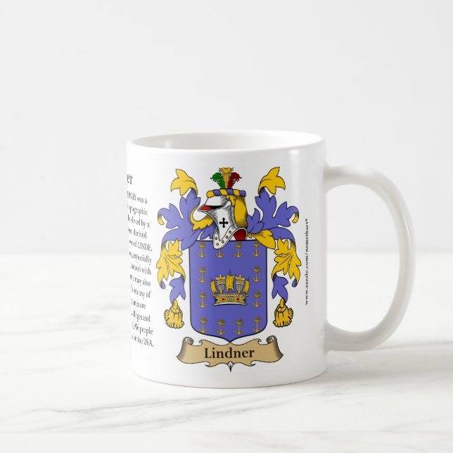 Caneca De Café Brasão da família de Lindner (Direita)