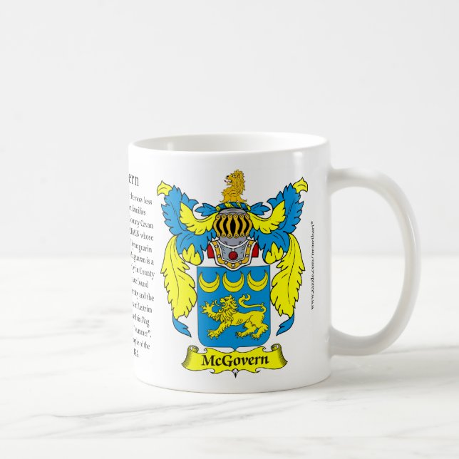Caneca De Café Brasão da família de McGovern (Direita)
