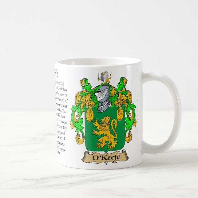 Caneca De Café Brasão da família de O'Keefe (Direita)