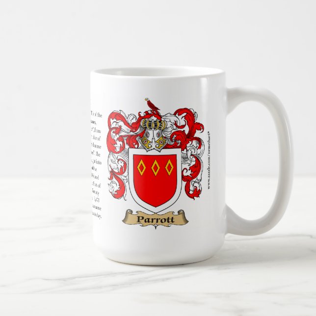 Caneca De Café Brasão da família de Parrott (Direita)