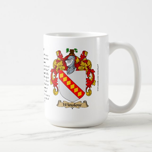 Caneca De Café Brasão da família de Winslow (Direita)