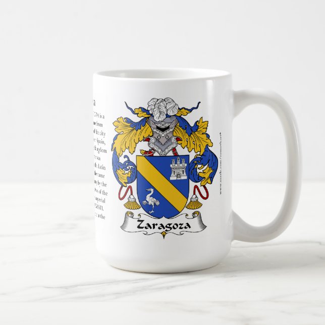 Caneca De Café Brasão da família de Zaragoza (Direita)