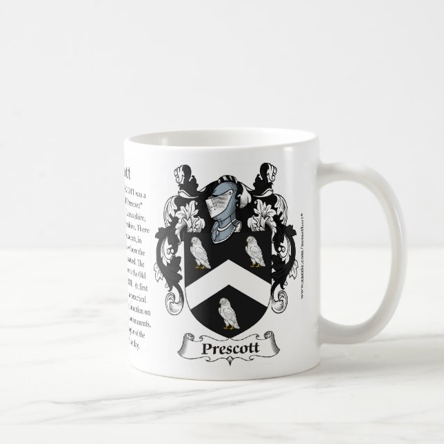 Caneca De Café Brasão da família do Prescott (Direita)