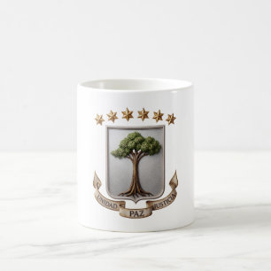 Caneca De Café brasão da Guiné Equatorial braçadeira símbolo da b