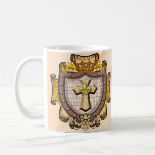Caneca De Café Brasão de Armas da Família Aurum Sobrenome