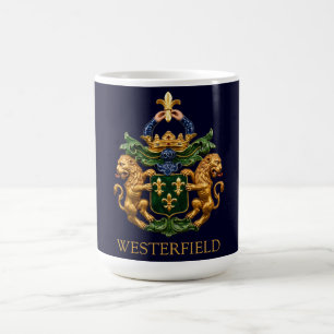 Caneca De Café Brasão de Armas da Família Holandesa Westerfield.
