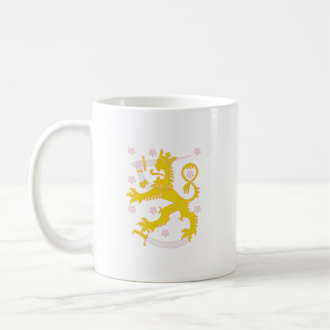 Caneca De Café Brasão de armas da Finlândia (Esquerda)