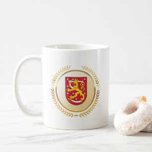 Caneca De Café Brasão de armas da Finlândia