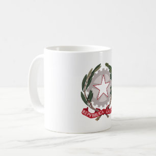 Caneca De Café Brasão de armas da Itália símbolo do país bandeira