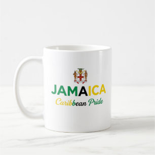 Caneca De Café Brasão de Armas da Jamaica Orgulho Diário