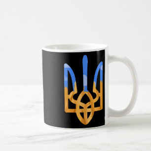 Caneca De Café Brasão de Armas da Ucrânia em Cores Nacionais Ucra