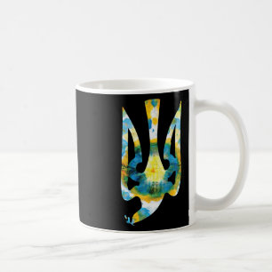 Caneca De Café Brasão de Armas da Ucrânia em Cores Nacionais Ucra