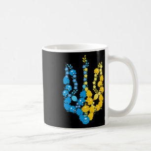 Caneca De Café Brasão de Armas da Ucrânia na cor nacional ucrania