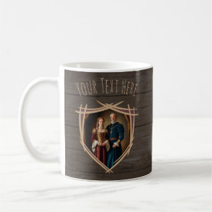 Caneca De Café Brasão de Armas de Cavaleiro Medieval Antigo Vinta