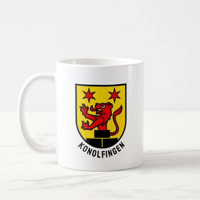 Caneca De Café Brasão de armas de Konolfingen, Suíça (Esquerda)