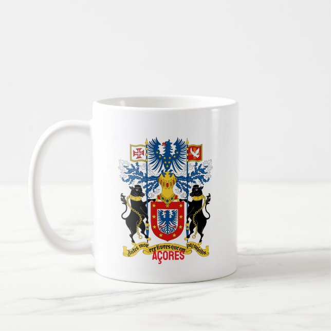 Caneca De Café Brasão de armas dos Açores (Esquerda)