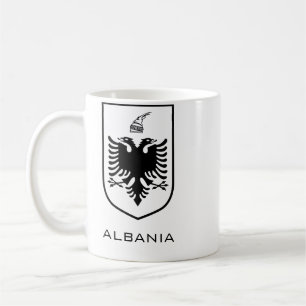Caneca De Café Brasão de Armas Nacional da Albânia Heritage Ink