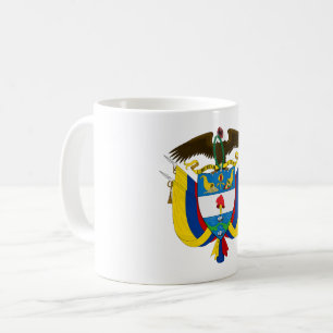 Caneca De Café brasão de armas símbolo emblema bandeira da Colômb