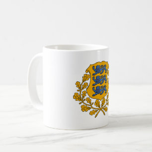 Caneca De Café brasão de armas símbolo emblema bandeira da Estôni