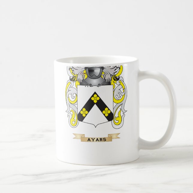 Caneca De Café Brasão de Ayars (crista da família) (Direita)