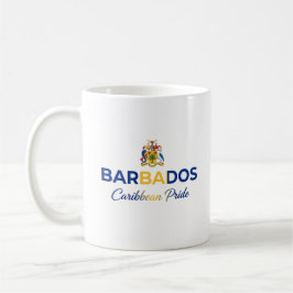 Caneca De Café Brasão de Barbados | Orgulho Diário