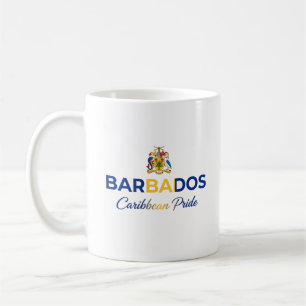 Caneca De Café Brasão de Barbados Orgulho Diário
