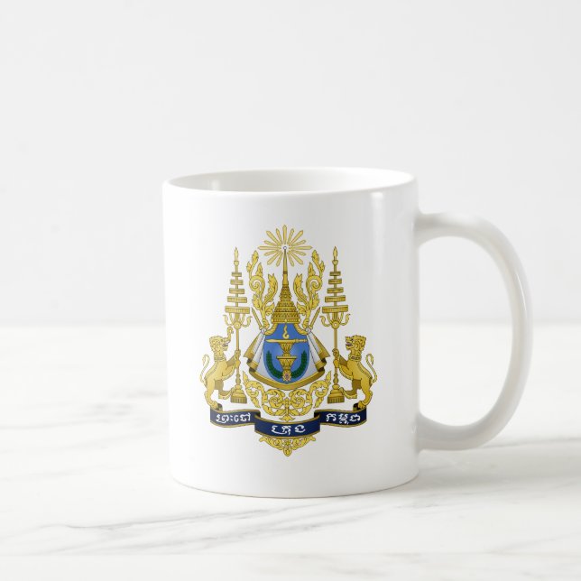 Caneca De Café Brasão de Cambodia (Direita)