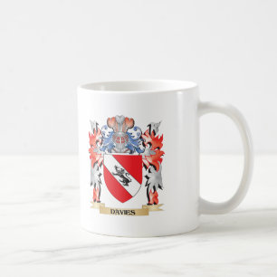Caneca De Café Brasão de Davies - crista da família