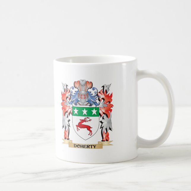 Caneca De Café Brasão de Doherty - crista da família (Direita)