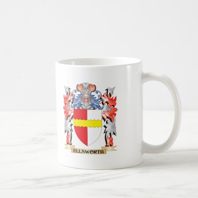 Caneca De Café Brasão de Ellsworth - crista da família (Direita)