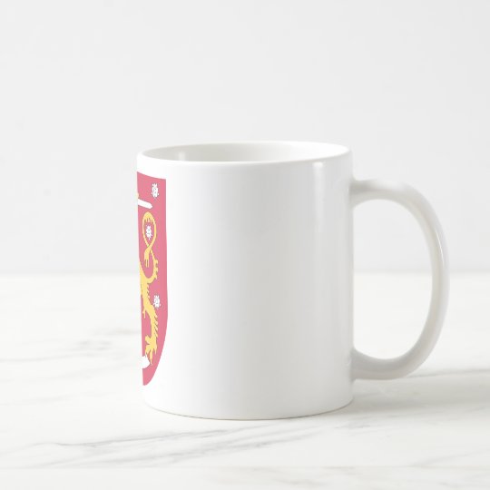 Caneca De Café Brasão de Finlandia - Suomen Vaakuna