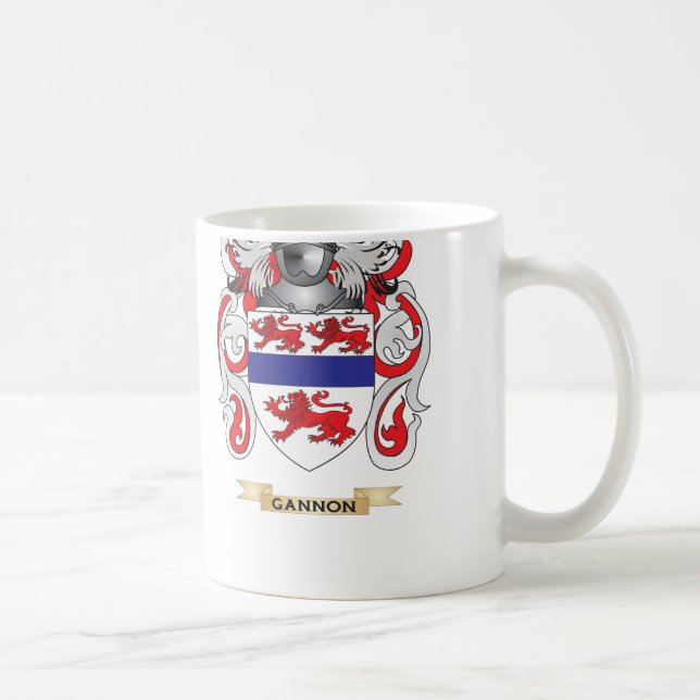 Caneca De Café Brasão de Gannon (crista da família) (Direita)