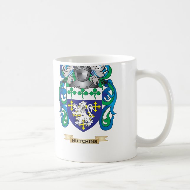 Caneca De Café Brasão de Hutchins (crista da família) (Direita)